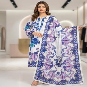 Ready Made Dubai Silk Digital Print 3 Piece (BD)